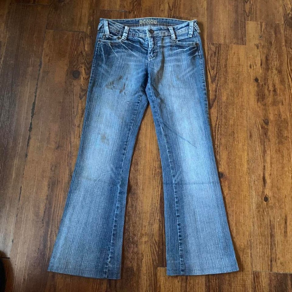 BONGO Y2K Mcbling Jeans with Embellished back Pockets - Picture 2 of 7